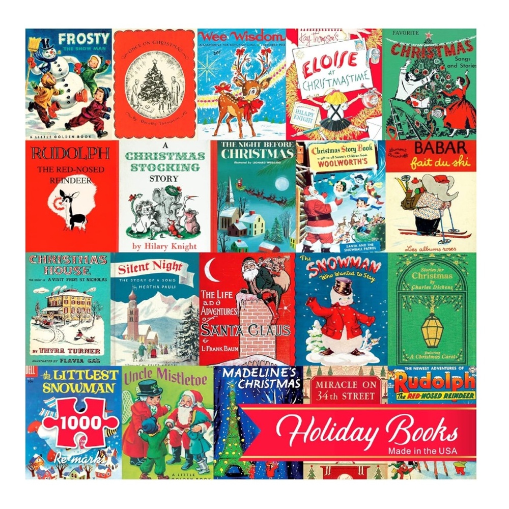 Re-marks Holiday Books Puzzle, Collage Puzzle, 1000-Piece Christmas Puzzle